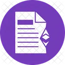 Ethereum Document Blockchain Cryptocurrency Icon