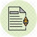 Ethereum Document Blockchain Cryptocurrency Icon