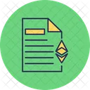 Ethereum Document Blockchain Cryptocurrency Icon