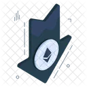 Ethereum Downfall Cryptocurrency Crypto Icon