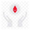 Ethereum Hand Cryptocurrency Icon