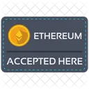 Ethereum Akzeptiert Hier Icon