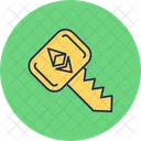 Ethereum Key Crypto Currency Icon