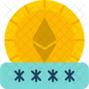 Ethereum Passwort Sicherheit Schild Icon