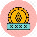 Ethereum Passwort Sicherheit Schild Icon