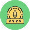 Ethereum Passwort Sicherheit Schild Icon