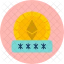 Ethereum Passwort Sicherheit Schild Icon