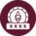 Ethereum Passwort Sicherheit Schild Icon