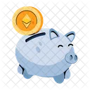 Ethereum Piggy Ethereum Saving Money Saving Icon