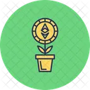 Ethereum Plant Pot Crypto Cryptocurrency Icon