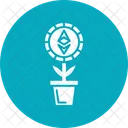 Ethereum Plant Pot Crypto Cryptocurrency Icon