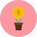 Ethereum Plant Pot Crypto Cryptocurrency Icon