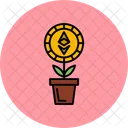 Ethereum Plant Pot Crypto Cryptocurrency Icon