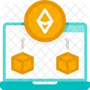 Computadora Portatil Ethereum Computadora Portatil Blockchain Icono