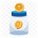 Money Saving Money Jar Ethereum Saving Icon
