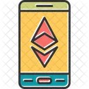 Telefono Inteligente Ethereum Metaverso Digital Icon