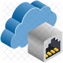 Cloud Computing Ethernet Icon