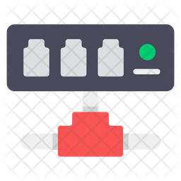 Ethernet Hub Icon Download In Flat Style