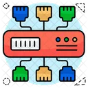 Ethernet Ports Netzwerk Ports Freigabe Ports Symbol