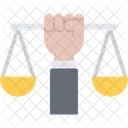 Hand Scales Law Icon