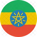 エチオピア、旗、国 アイコン