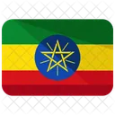 エチオピア、旗、国 アイコン