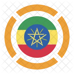 Ethiopie Flag Icône