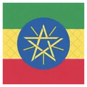 Ethiopie Drapeau Icône