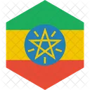 Etiopia Bandera Mundo Icono