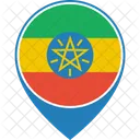 Etiopia Bandeira Mundo Ícone