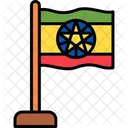 Etiopia Pais Bandera Icono