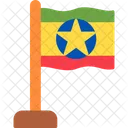 Etiopia Pais Bandera Icono