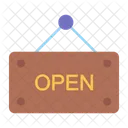 Signo Abierto Tablero Abierto Abierto Icono