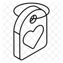 Etiqueta del corazón  Icono