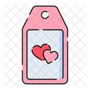 Etiqueta De Amor Etiqueta Corazon Icono