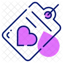 Amor Etiqueta Coracao Ícone
