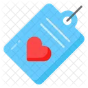 Amor Etiqueta Coracao Ícone