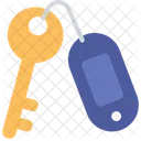 Oval Llave Cadena Icono