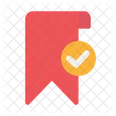 Etiqueta de marcador hecha  Icono