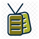 Etiqueta de perro del ejército  Icono