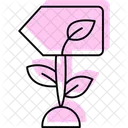 Etiqueta De Planta De Madera Madera Planta Icono