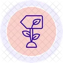 Etiqueta De Planta De Madera Madera Planta Icono
