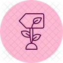 Etiqueta De Planta De Madera Madera Planta Icono