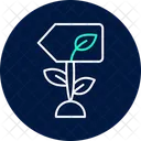 Etiqueta De Planta De Madera Madera Planta Icono