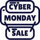 Etiqueta De Venda Segunda Feira Cibernetica Desconto Ícone