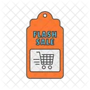 Etiqueta De Venta Flash Descuento Compras Icono