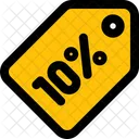 Etiqueta del 10 por ciento  Icono