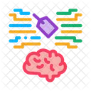 Neuromarketing Etiqueta Cerebro Icono
