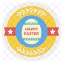 Insignia De Feliz Pascua Emblema De Pascua Logotipo De Pascua Icono