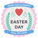 Insignia De Feliz Pascua Emblema De Pascua Logotipo De Pascua Icono